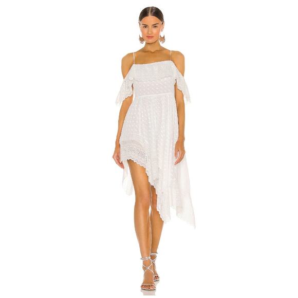 Isabel Marant Etoile Timoria Asymmetrical Dress White Size 2 XS